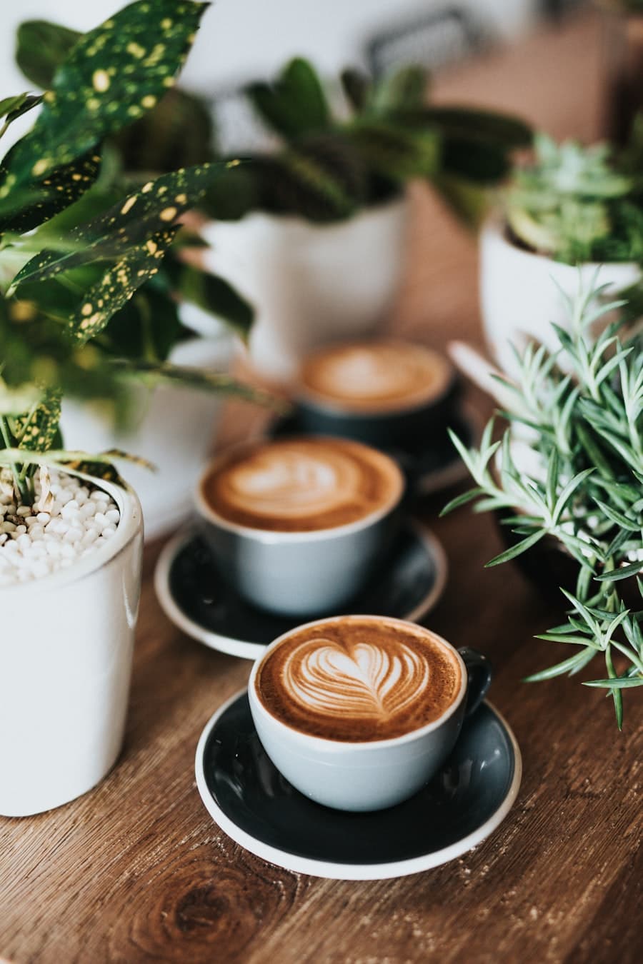 A flat white being poured